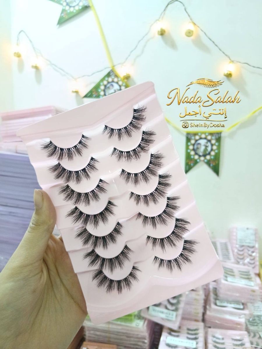 رموش شي ان 7 أزواج شعر طبيعي | SHEIN Lashes