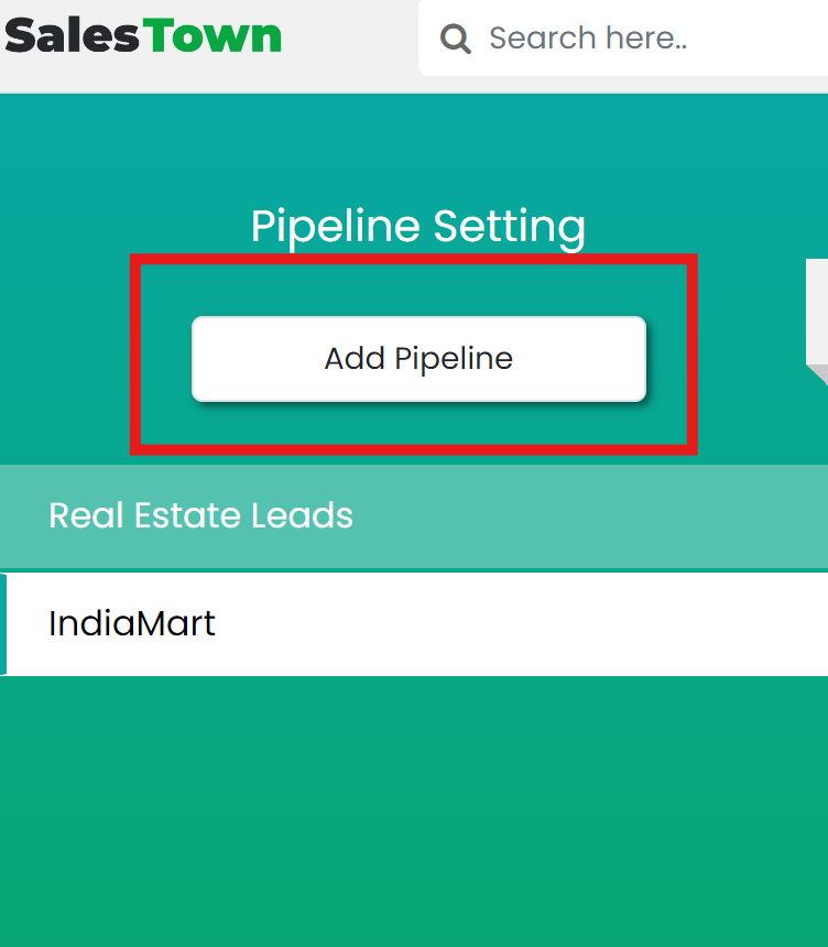 Add Pipeline button