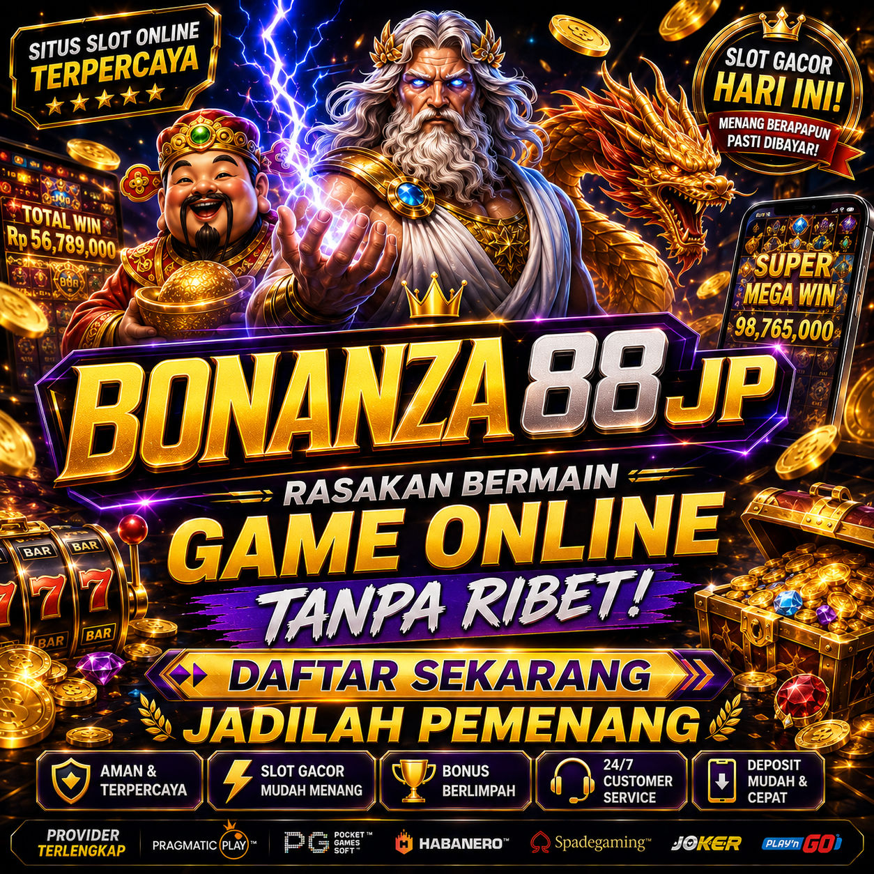 BONANZA88JP: Rasakan Bermain Game Online Tanpa Ribet Daftar Sekarang Jadilah Pemenang