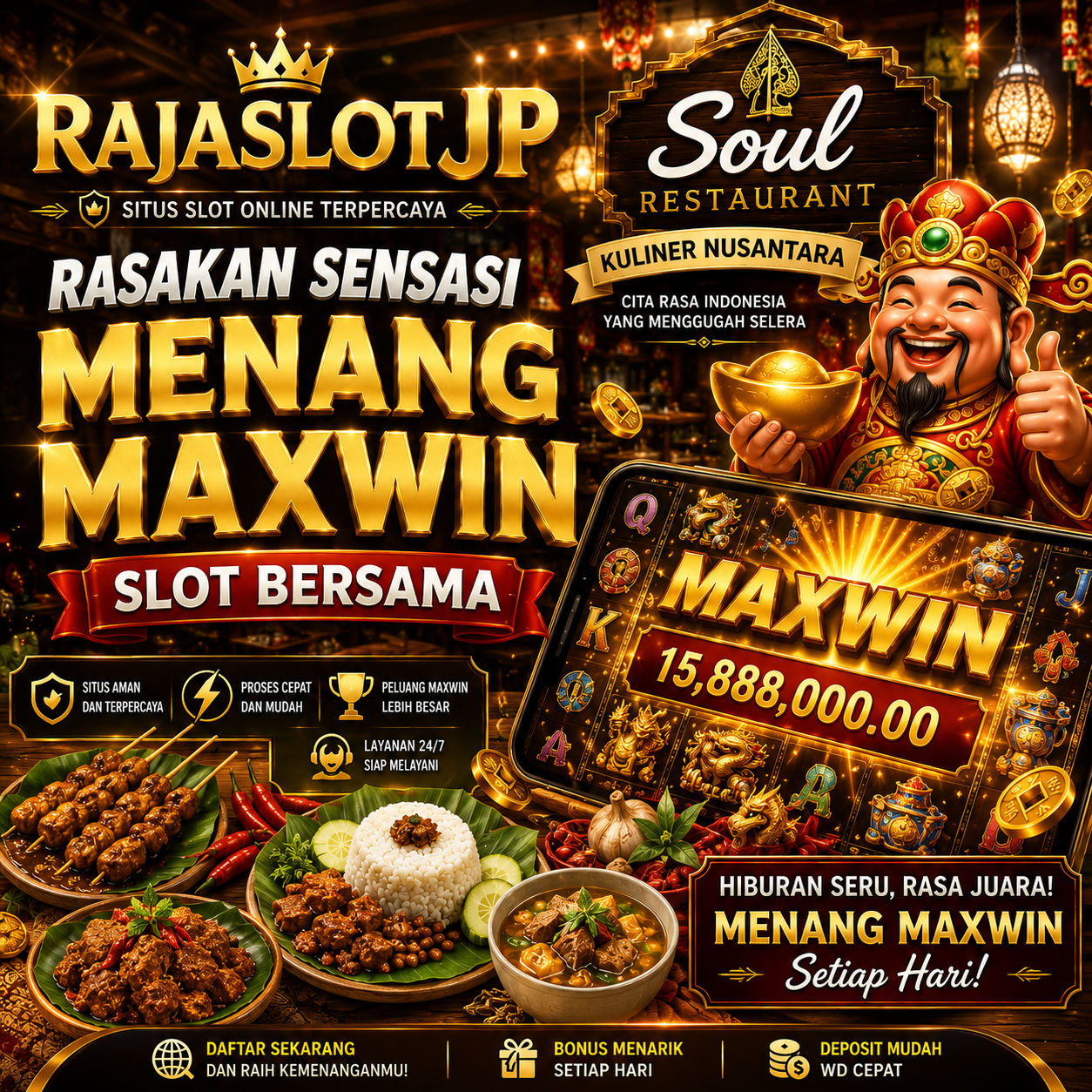RAJASLOTJP Maxwin Slot Soul Restaurant Kuliner Nusantara