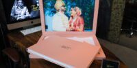 peach fur wedding album