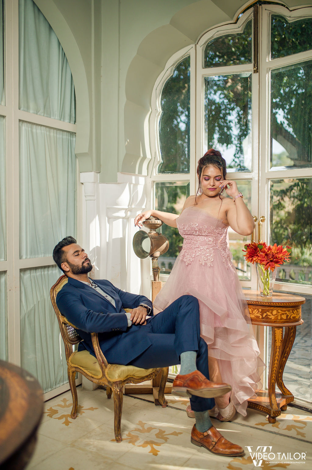 Couple Dress for Pre Wedding Shoot IBUY-1111CP Peach Maroon Couple Matching  Dress Set – iBuyFromIndia