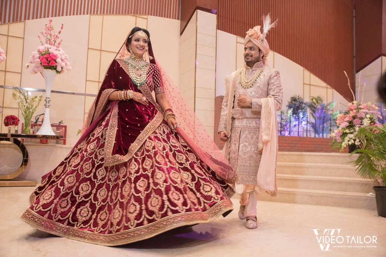 Bride and Groom's Blissful Pose