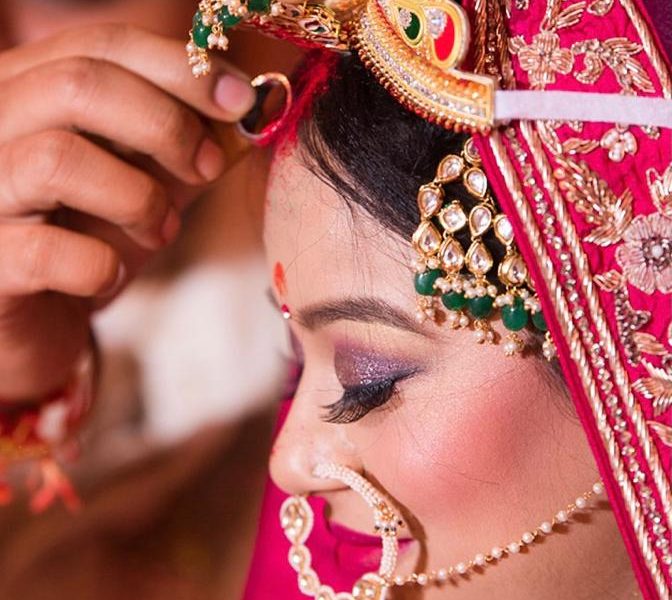 Light makeup give her beauty on Ring ceremony | Hair styles, Beauty, Light  makeup