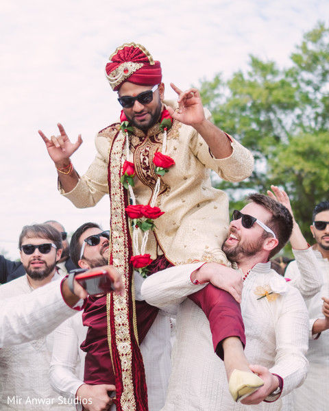 groom walking out