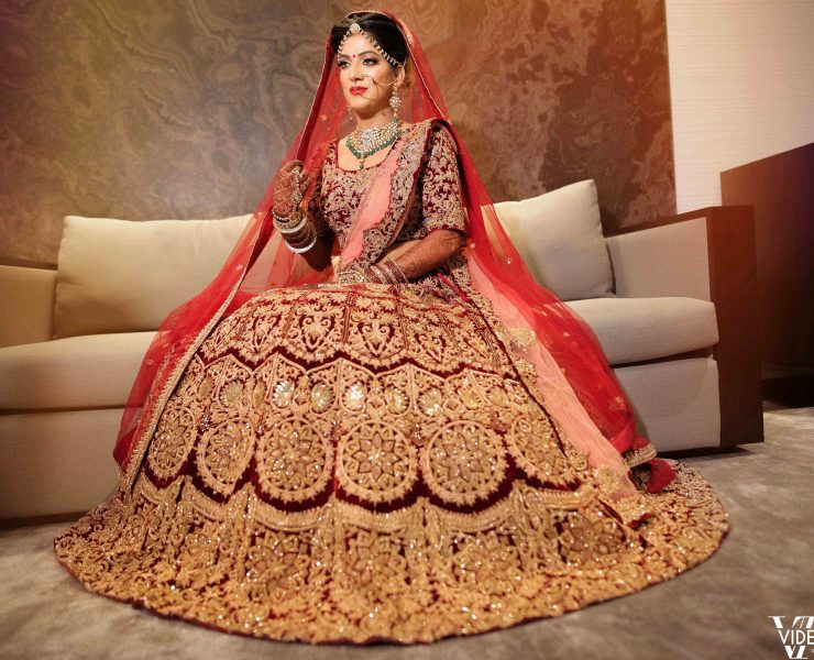 Sabyasachi Maroon Floral Printed Organza Bridal Lehenga Choli | Floral  lehenga, Indian dresses, Sabyasachi lehenga bridal