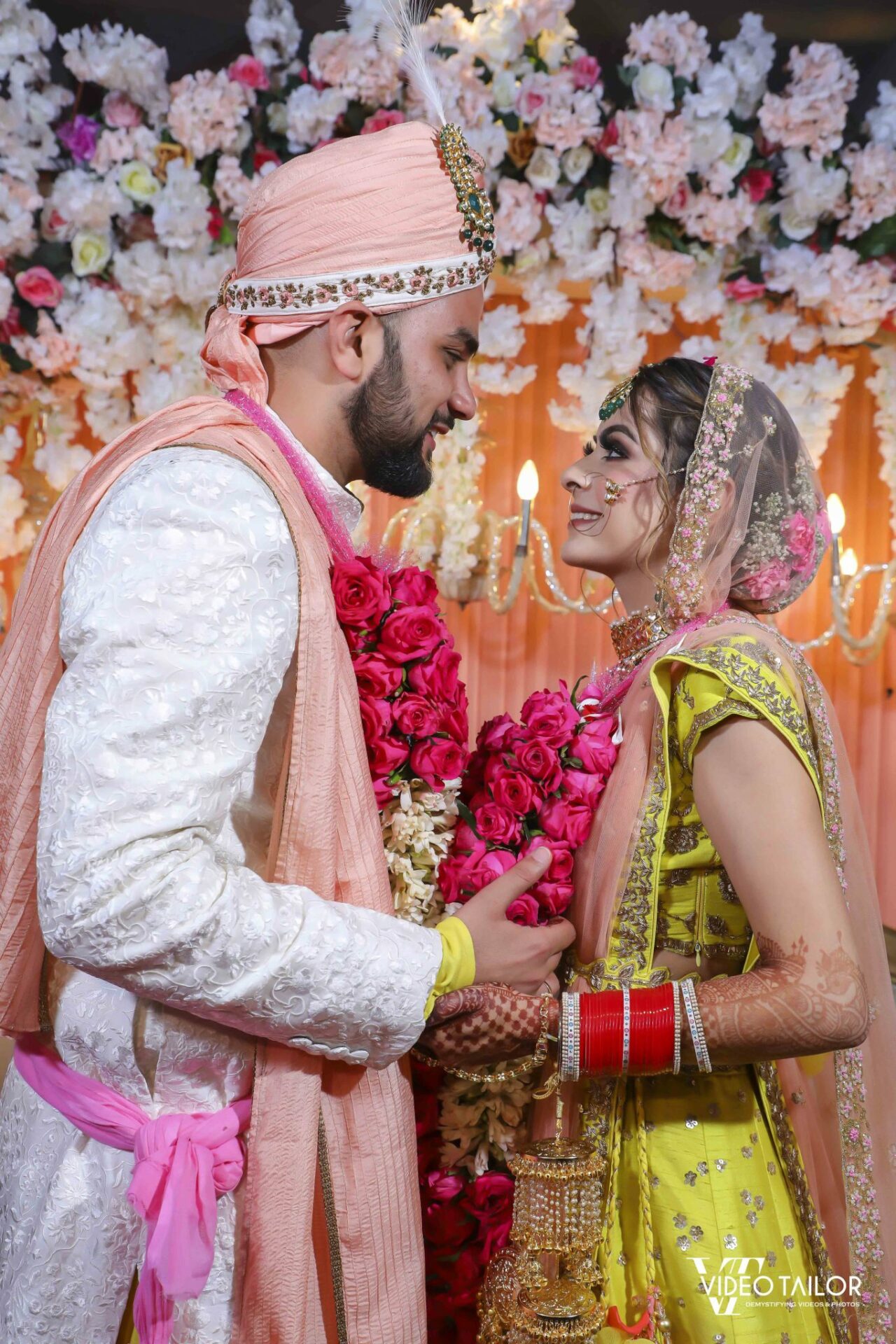 Wedding Couple poses for the Perfect Indian Wedding Couple