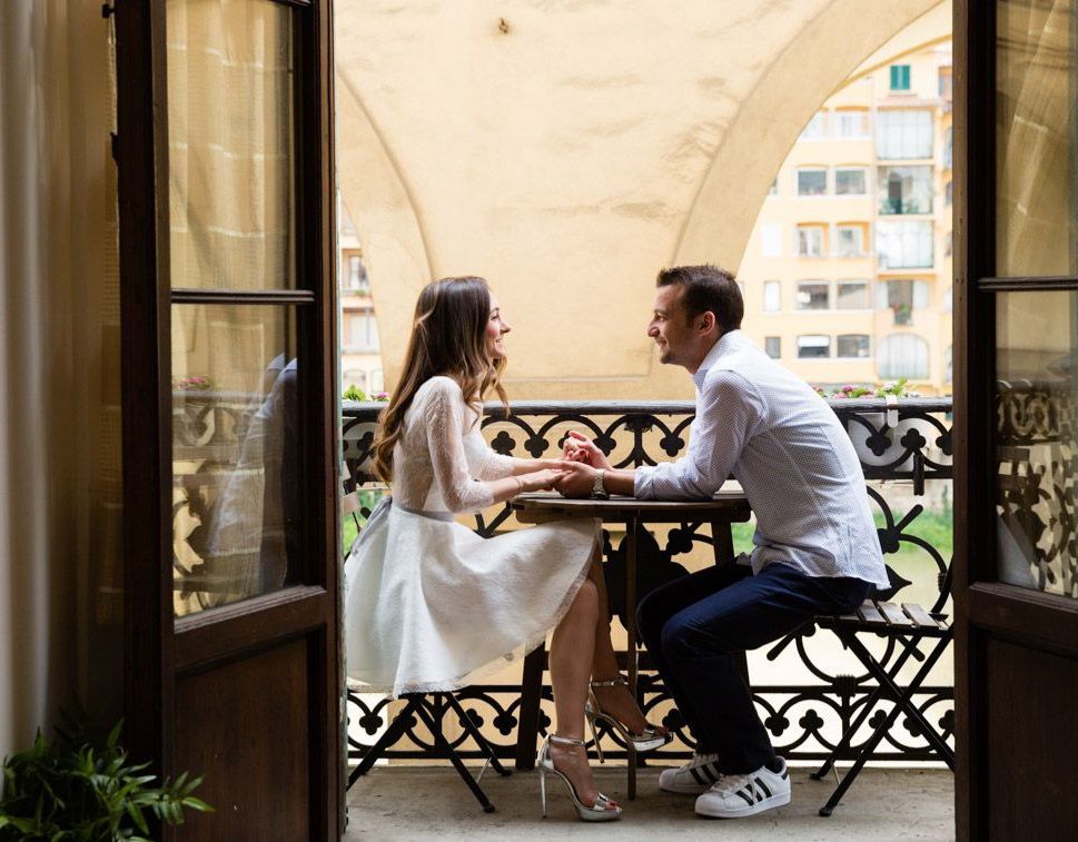 Pre-Wedding Photoshoot Ideas - Tender balcony picture