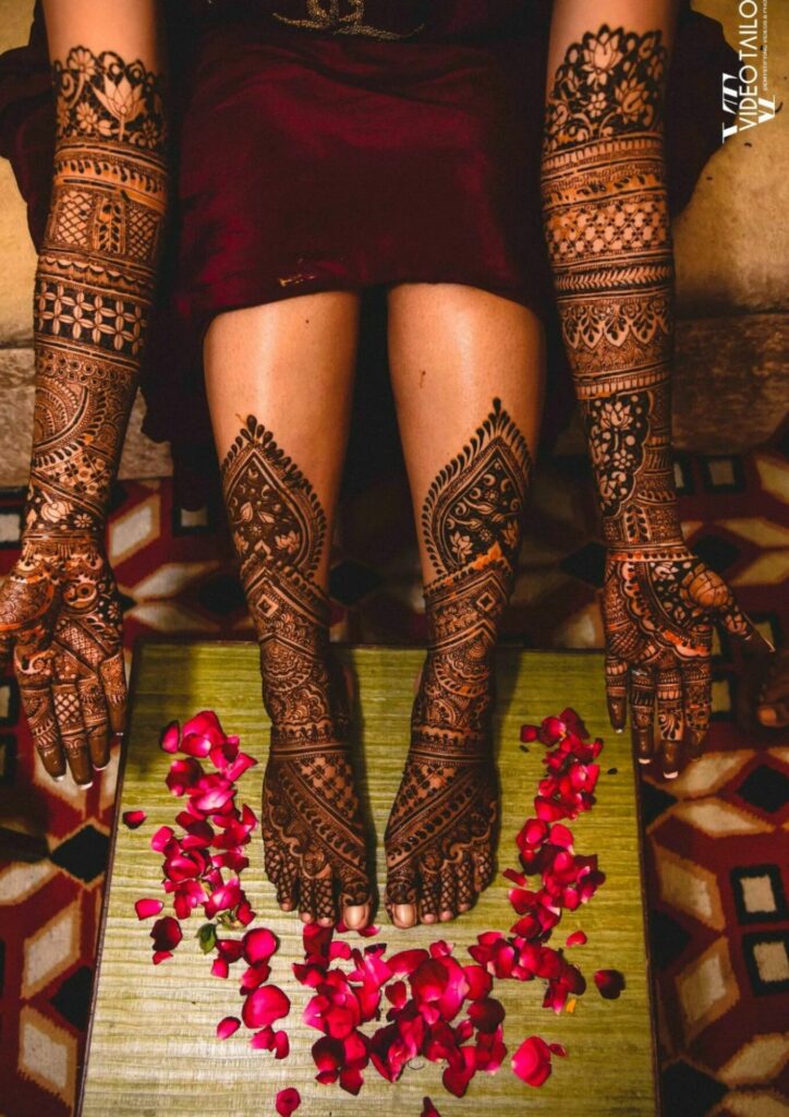 Mansi Srivastava mehendi ceremony photos: Bride-to-be Mansi Srivastava dons  a rose blue lehenga for her mehendi; looks stunning