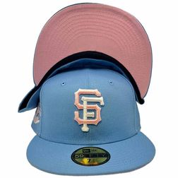 San Francisco Giants Cotton Candy Pack Inaugural Year Patch Baby Pink UV 59FIFTY Fitted Hat