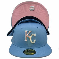 Kansas City Royals Cotton Candy Pack 40th Anniversary Patch Baby Pink UV 59FIFTY Fitted Hat