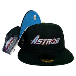 Rahnn1's Astros Black Trucker Astrodome Patch Blue UV 59FIFTY Fitted Hat