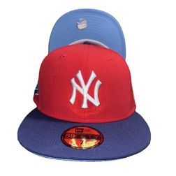 New York Yankees TRL Pack 1999 World Series Patch Light Blue UV 59FIFTY Fitted Hat