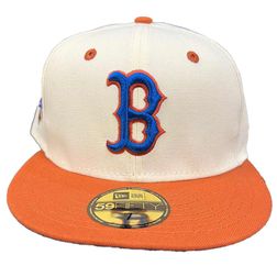 Boston Red Sox Rustic Chrome 100 Years Patch Royal Blue UV 59FIFTY Fitted Hat