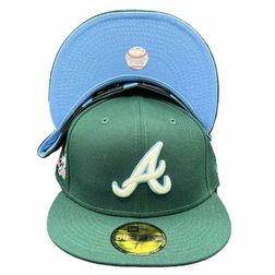 Atlanta Braves Pro Image Exclusive Dark Green 40th Patch Icy UV 59FIFTY Fitted Hat