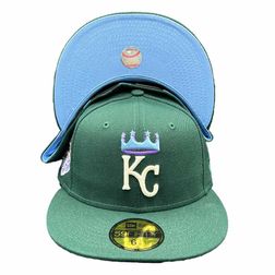 Kansas City Royals Pro Image Exclusive Dark Green 40th Patch Icy UV 59FIFTY Fitted Hat