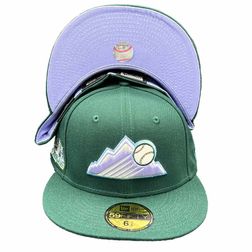 Colorado Rockies Pro Image Exclusive Dark Green 1998 All Star Game Patch Icy UV 59FIFTY Fitted Hat