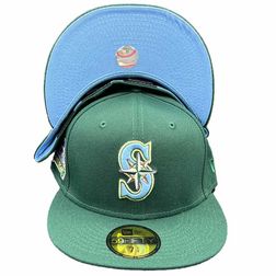 Seattle Mariners Pro Image Exclusive Dark Green 20th Anniversary Patch Icy UV 59FIFTY Fitted Hat