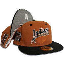 Kinston Indians Orange Two Tone Hometown Collection Patch Gray UV 59FIFTY Fitted Hat