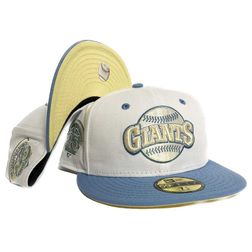 San Francisco Giants White Two Tone 25 Years Patch Soft Yellow UV 59FIFTY Fitted Hat