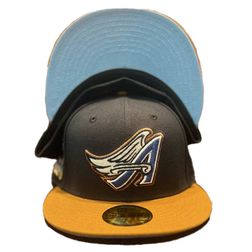 Anaheim Angels Glow In Dark Navy Two Tone 50th Patch Icy Blue UV 59FIFTY Fitted Hat