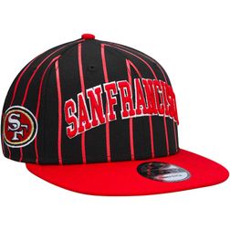 San Francisco 49ers Black Red Pinstripe City Arch New Era 9FIFTY Snapback Hat