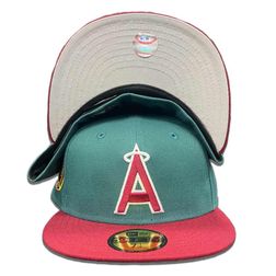 Anaheim Angels Green Two Tone 25th Patch Gray UV 59FIFTY Fitted Hat