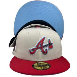 Atlanta Braves Frozen Cherry Collection 30th Season Patch Icy Blue UV 59FIFTY Fitted Hat