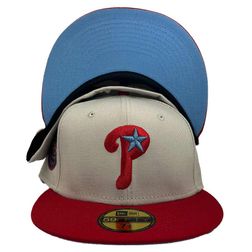 Philadelphia Phillies Frozen Cherry Collection Veterans Stadium Patch Icy Blue UV 59FIFTY Fitted Hat