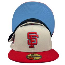 San Francisco Giants Frozen Cherry Collection 25 Years Patch Icy Blue UV 59FIFTY Fitted Hat