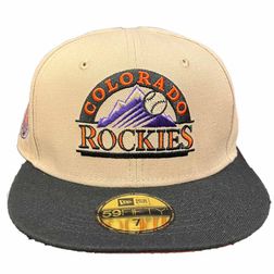 Colorado Rockies Tan Night Train 10th Anniversary Patch Orange UV 59FIFTY Fitted Hat