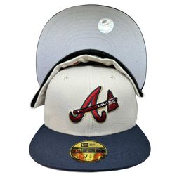 Atlanta Braves Stone Harbor 2017 Inaugural Patch Gray UV 59FIFTY Fitted Hat