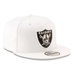 Las Vegas Raiders Basic White 9FIFTY Snapback Hat