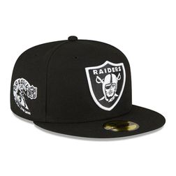 Las Vegas Raiders Black Hawaii Pro Bowl Patch Gray UV 59FIFTY Fitted Hat