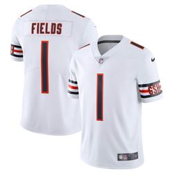 Chicago Bears Justin Fields White Vapor Limited Jersey