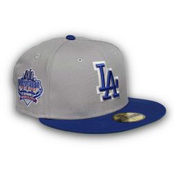 Los Angeles Dodgers Gray Two Tone 40th Patch Green UV 59FIFTY Fitted Hat