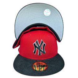 New York Yankees Two Tone Corduroy Bill 75th WS Patch Gray UV 59FIFTY Fitted Hat