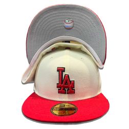 Los Angeles Dodgers Cream Two Tone 40th Anniversary Patch Gray UV 59FIFTY Fitted Hat