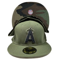 Los Angeles Angels Camo Green 1989 ASG Patch Camo Pattern UV 59FIFTY Fitted Hat