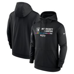 Las Vegas Raiders 2022 NFL Crucial Catch Nike Black Therma Pullover Hoodie