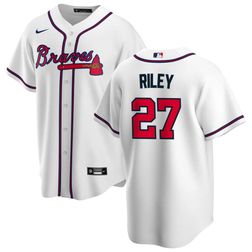 Youth Atlanta Braves Austin Riley White Home Jersey