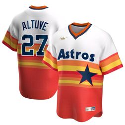 Houston Astros Jose Altuve Rainbow Cooperstown Collection Player Jersey