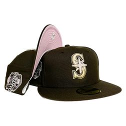 Seattle Mariners Walnut 2023 All Star Game Patch Pink UV 59FIFTY Fitted Hat