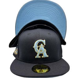 California Angels Poseidon Pack Collection 35th Anniversary Patch Icy Blue UV 59FIFTY Fitted Hat