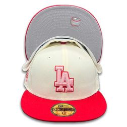 Los Angeles Dodgers Chrome V-Day Two Tone 2022 ASG Patch Gray UV 59FIFTY Fitted Hat