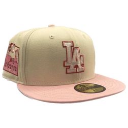 Los Angeles Dodgers Chrome Valentine 60th Patch Red UV 59FIFTY Fitted Hat