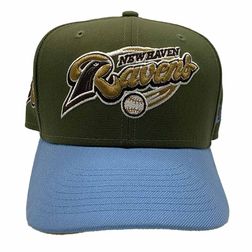 New Haven Ravens Olive Sky CT Pack Alt Logo Patch Wheat UV New Era 59Fifty Fitted Hat