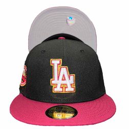 Los Angeles Dodgers Brim Factory 50th Anniversary Dodgers Stadium Patch Gray UV 59FIFTY Fitted Hat