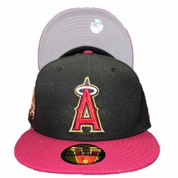 Los Angeles Angels Brim Factory 50th Anniversary Patch Gray UV 59FIFTY Fitted Hat