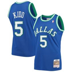 Jason Kidd Dallas Mavericks Mitchell & Ness 1994-95 Hardwood Classics Swingman Player Blue Jersey